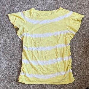 Isabel Maternity by Ingrid & Isabel Yellow and White Striped Tee